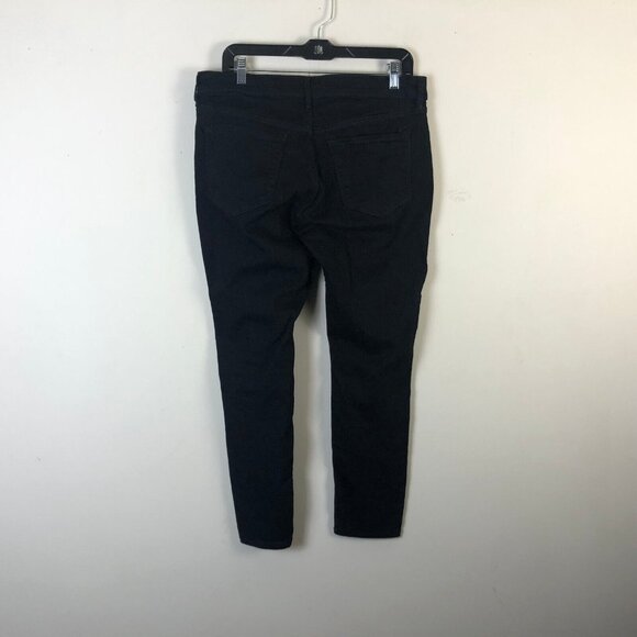 Old Navy 14 Short Jeans Black Cotton Blend Tappered Slim Stretch Womens - Picture 4 of 6